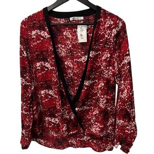 NWT Ricki’s Plunge V Neck Wrap Blouse